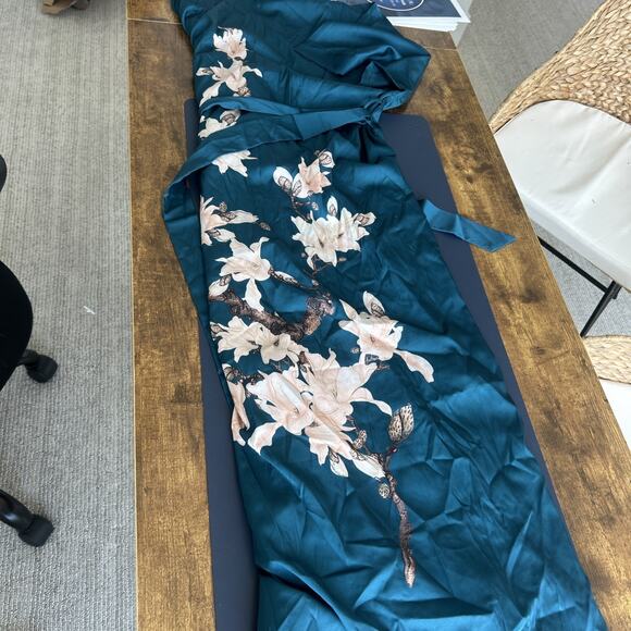 BABEYOND Kimono Robe Cover up with Box Long Floral Satin Sleepwear Silky Bathrob - Picture 16 of 16